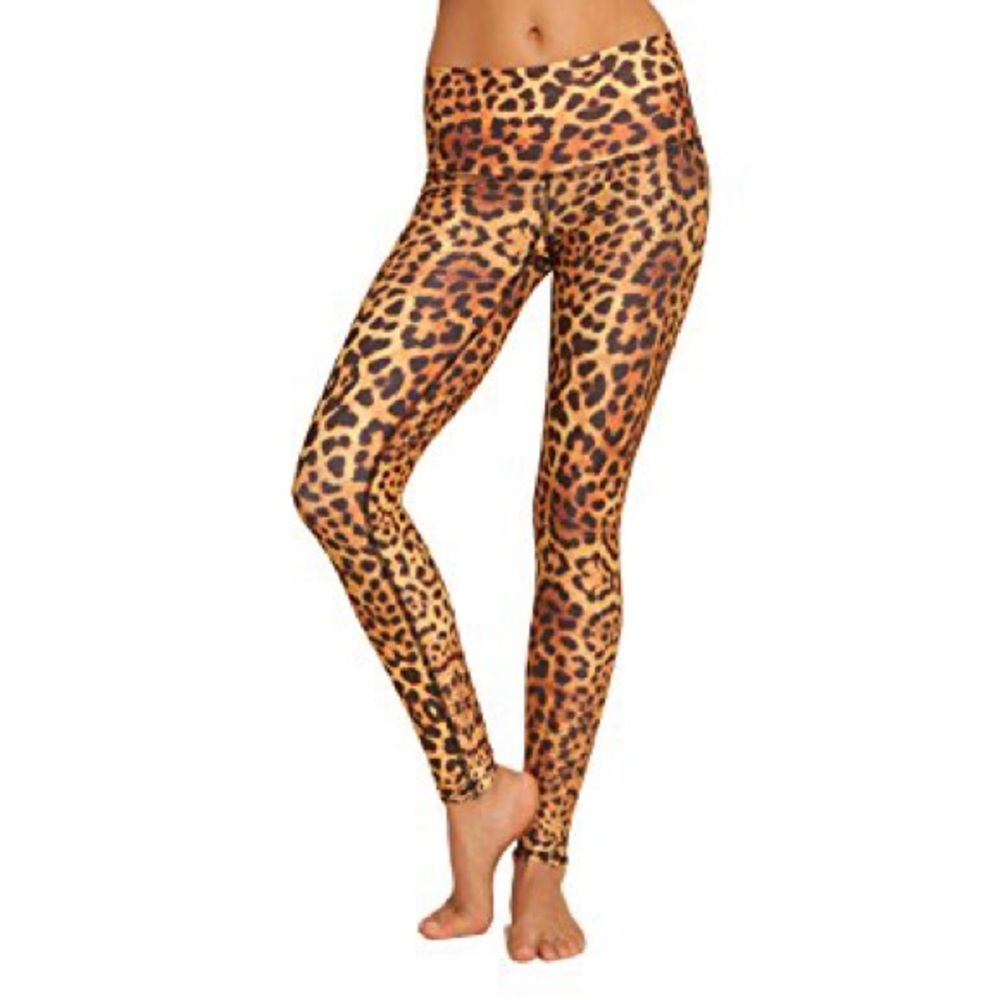 Teeki gold awakening hot yoga pants XS